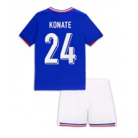 Otroški Nogometni dresi Francija Ibrahima Konate #24 Domači EP 2024 Kratek Rokav (+ Kratke hlače)